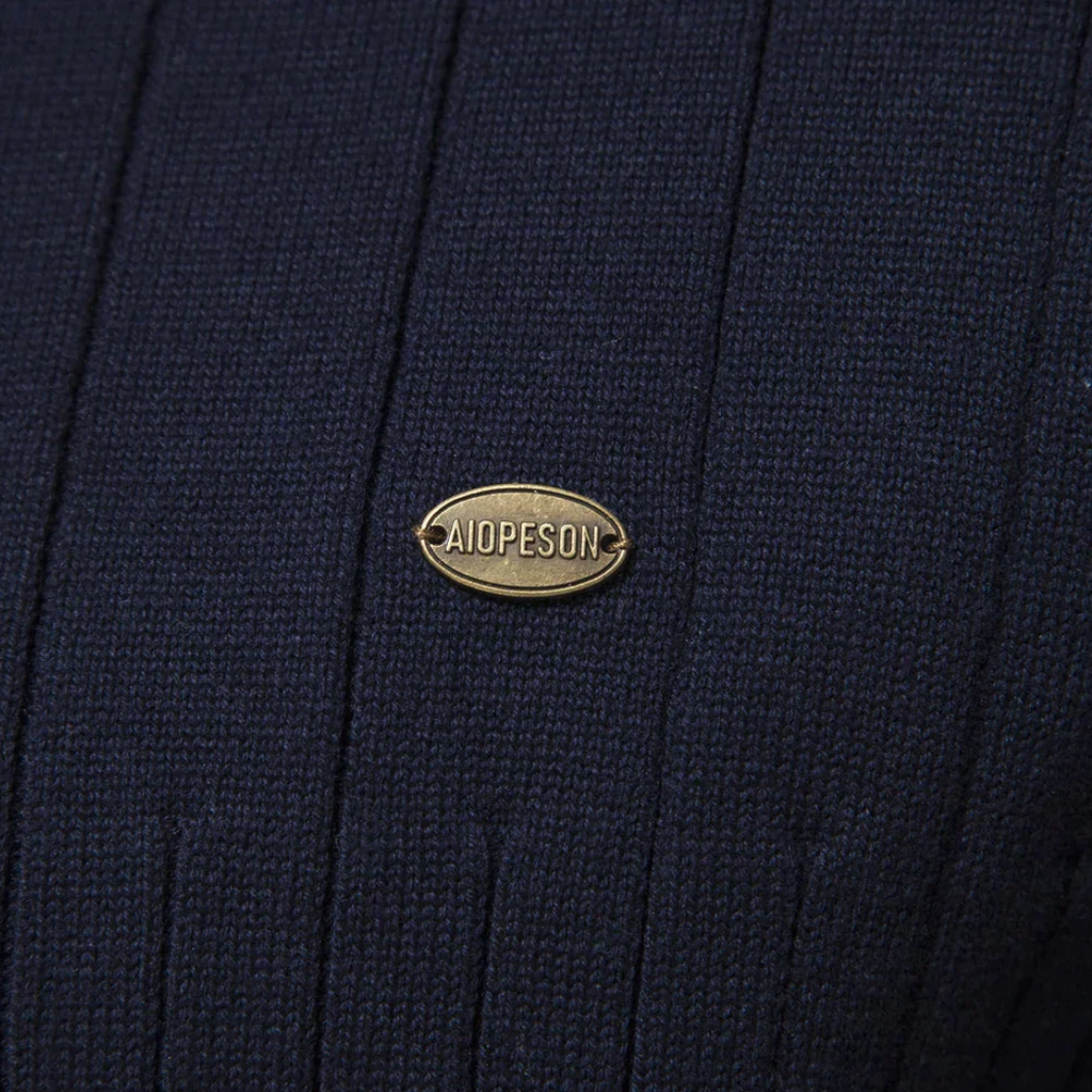 Herren Halber Reißverschluss Strick Pullover | Langarm