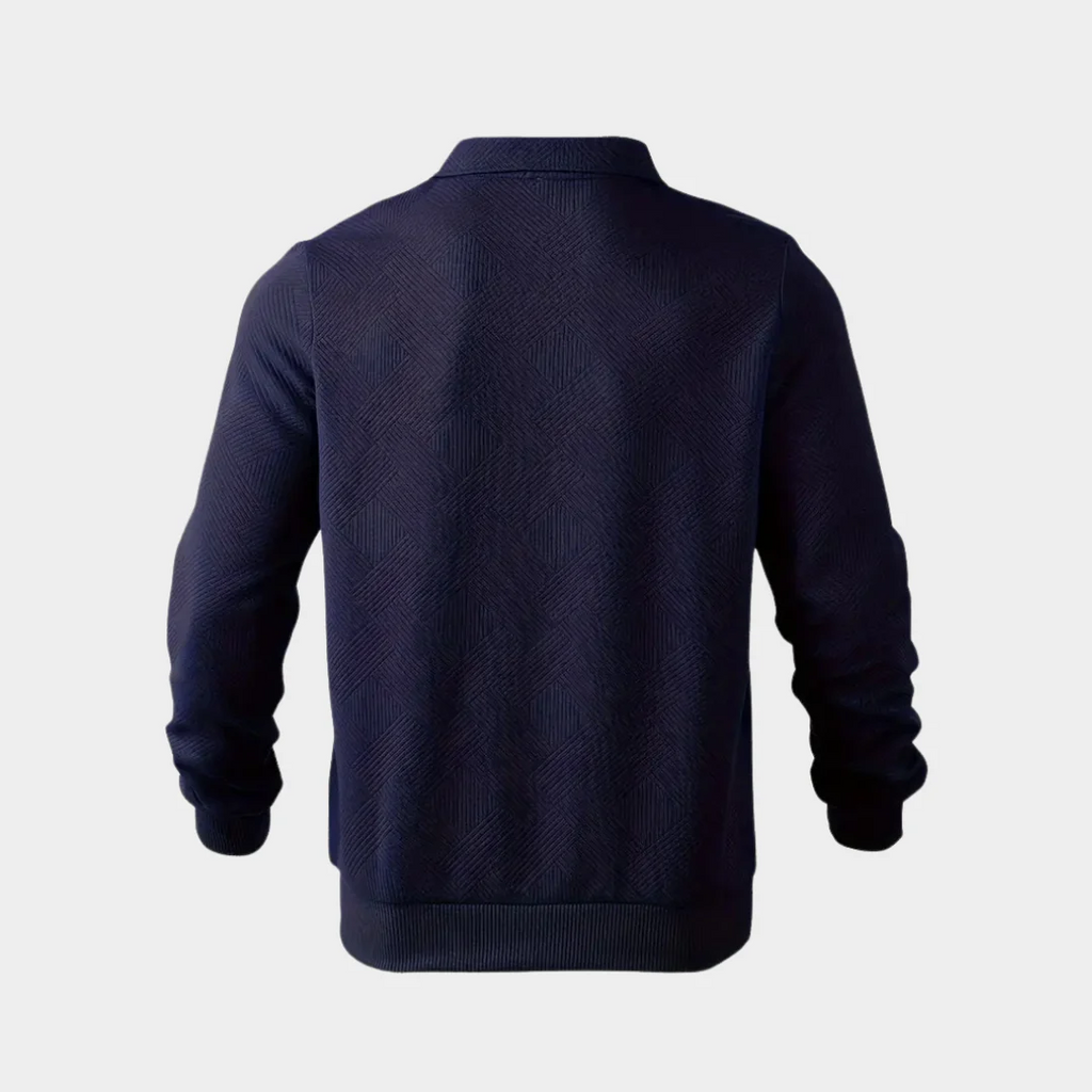 Sweater met Geometrische Patronen en Rits voor Mannen | Ideaal voor Herfst en Winter