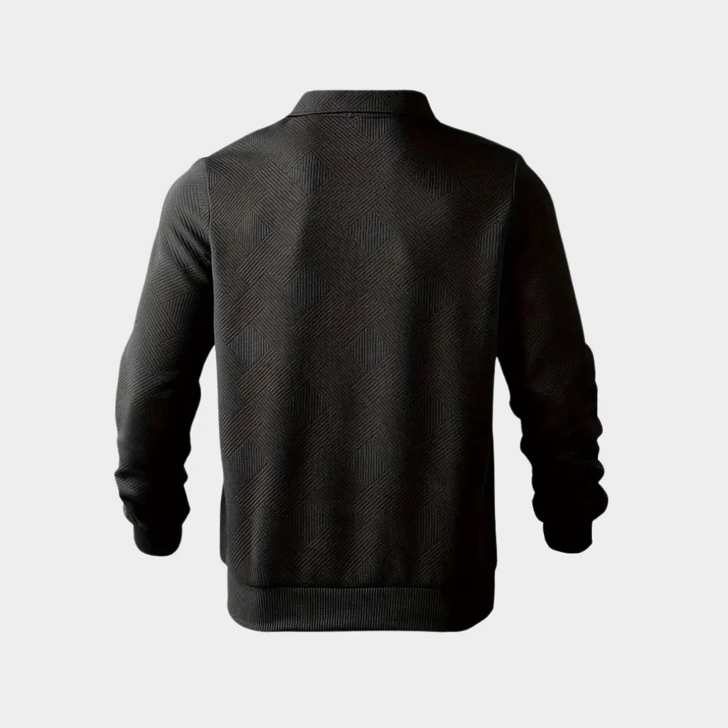 Sweater met Geometrische Patronen en Rits voor Mannen | Ideaal voor Herfst en Winter
