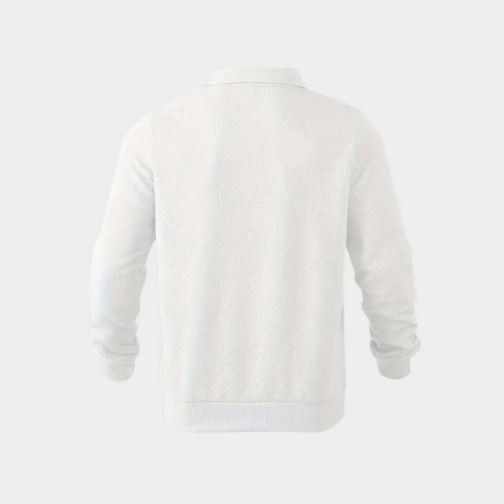 Sweater met Geometrische Patronen en Rits voor Mannen | Ideaal voor Herfst en Winter