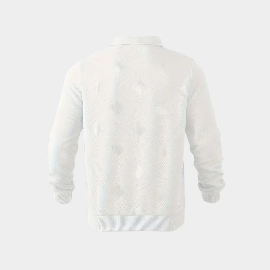 Sweater met Geometrische Patronen en Rits voor Mannen | Ideaal voor Herfst en Winter