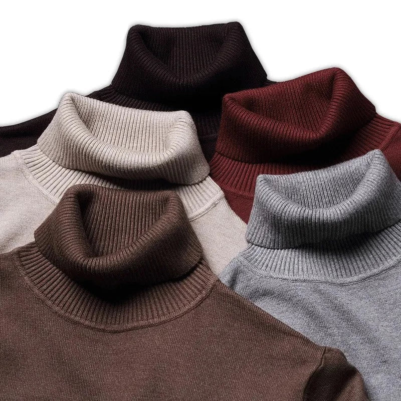 Heren rollkragenpullover virgin wool